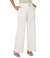 Liverpool Los Angeles Petite Size Hannah Soft Denim Mid Rise Wide Leg Utility Pants