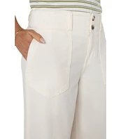 Liverpool Los Angeles Petite Size Hannah Soft Denim Mid Rise Wide Leg Utility Pants
