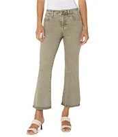 Liverpool Los Angeles Petite Size Hannah Twill Flare Frayed Hem Cropped Jeans