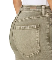 Liverpool Los Angeles Petite Size Hannah Twill Flare Frayed Hem Cropped Jeans