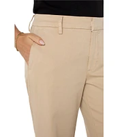 Liverpool Los Angeles Petite Size Kelsey Twill Mid Rise Wide Leg Pants