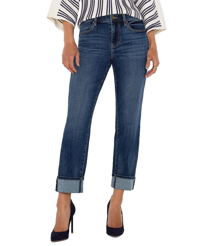 Liverpool Los Angeles Petite Size Marley Girlfriend Cuffed Jean