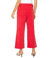 Liverpool Los Angeles Petite Size Stride High Rise Belted Wide Leg Crop Pants
