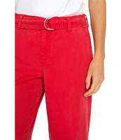 Liverpool Los Angeles Petite Size Stride High Rise Belted Wide Leg Crop Pants