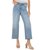 Liverpool Los Angeles Petite Size Stride High Rise Wide Leg Cropped Jeans