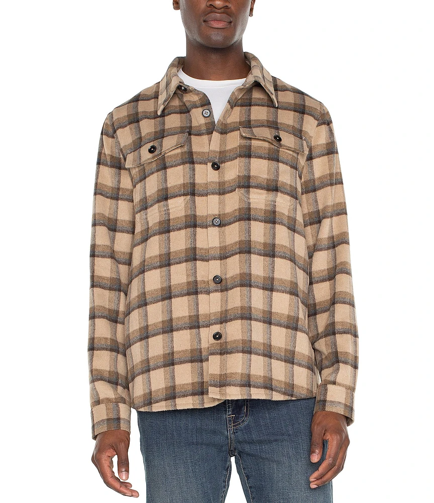 Liverpool Los Angeles Plaid Button Front Shacket