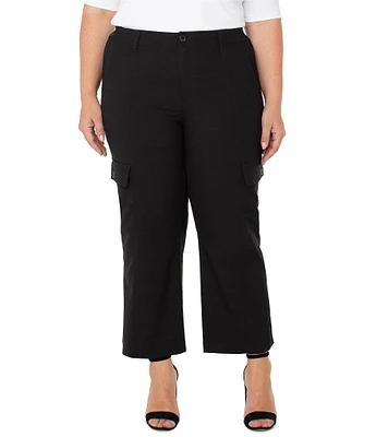 Liverpool Los Angeles Plus Size High Rise Cargo Cropped Pants