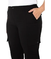 Liverpool Los Angeles Plus Size High Rise Cargo Cropped Pants