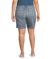 Liverpool Los Angeles Plus Size High-Rise Stretch Denim Shorts