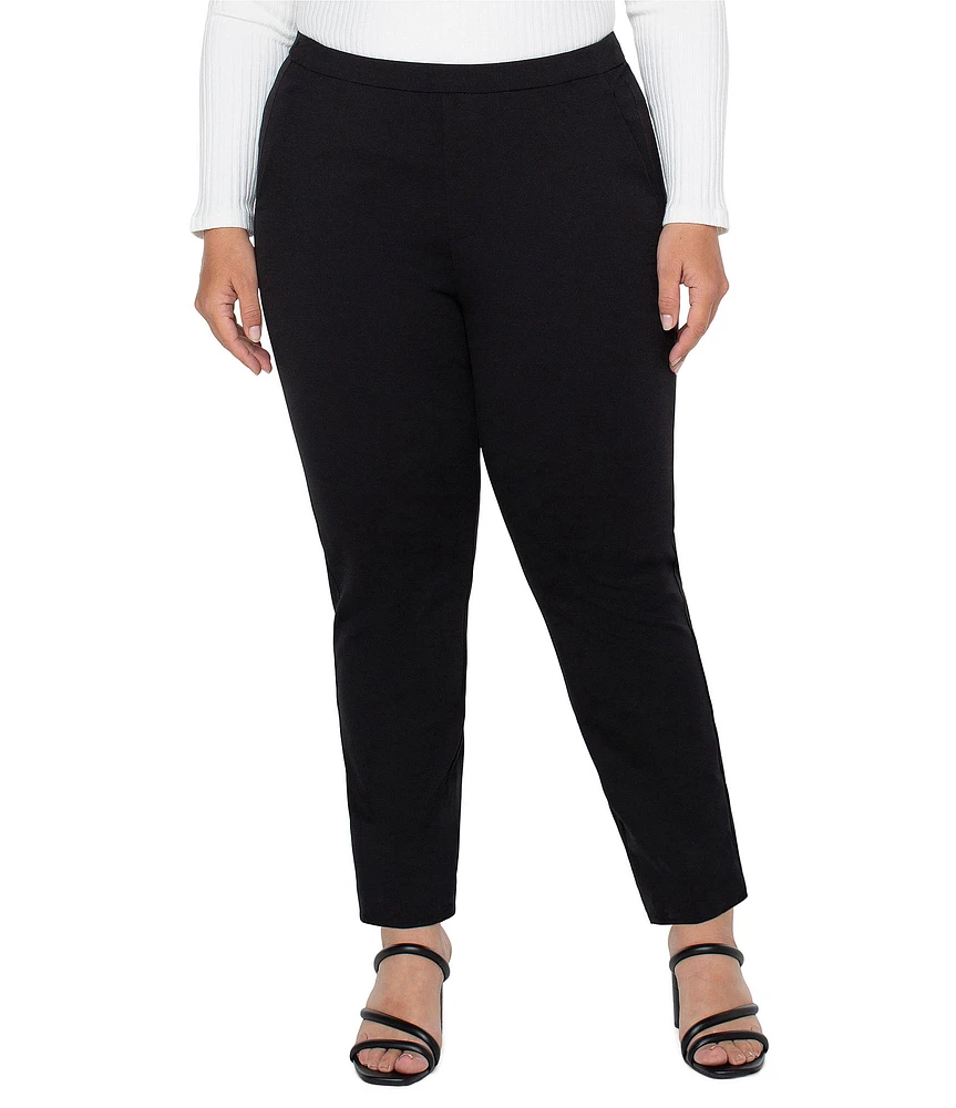 Liverpool Los Angeles Plus Size Kayla Mid Rise Pull-On Trouser Pants