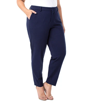 Liverpool Los Angeles Plus Size Kelsey Mid Rise Slim Leg Stretch Ponte Trouser Pants