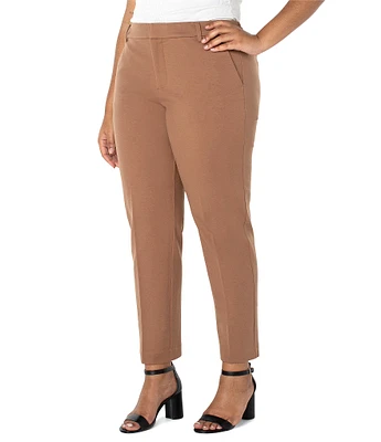 Liverpool Los Angeles Plus Size Kelsey Mid Rise Slim Leg Stretch Ponte Trouser Pants