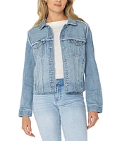 Liverpool Los Angeles Point Collar Long Sleeves Denim Truck Jacket