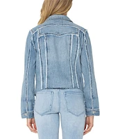 Liverpool Los Angeles Point Collar Long Sleeves Denim Truck Jacket