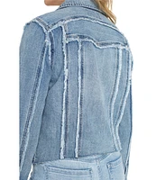 Liverpool Los Angeles Point Collar Long Sleeves Denim Truck Jacket