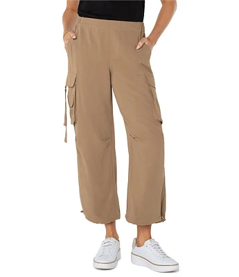 Liverpool Los Angeles Pull-On Cinch Hem Parachute Cropped Cargo Pants