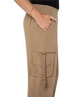 Liverpool Los Angeles Pull-On Cinch Hem Parachute Cropped Cargo Pants
