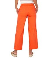Liverpool Los Angeles Pull-On Drawstring Waistband Stretch Linen Blend Pants