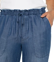 Liverpool Los Angeles Pull-On Tie Waist Wide Leg Pants
