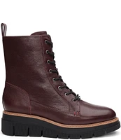 Liverpool Los Angeles Redlands Leather Combat Platform Wedge Boots