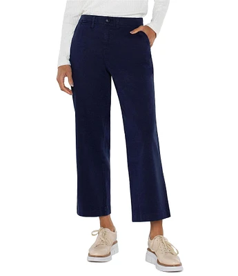 Liverpool Los Angeles Stretch Mid-Rise Cropped Wide Leg Trousers