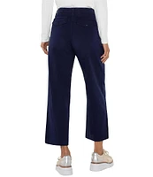 Liverpool Los Angeles Stretch Mid-Rise Cropped Wide Leg Trousers