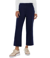 Liverpool Los Angeles Stretch Mid-Rise Cropped Wide Leg Trousers