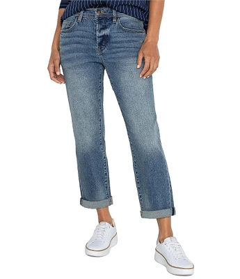 Liverpool Los Angeles Stretch Vintage Denim Mid Rise Boyfriend Jean