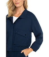 Liverpool Los Angeles Textured Stretch Cinched Hem Utility Jacket