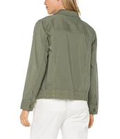 Liverpool Los Angeles Twill Point Collar Cargo Jacket