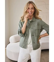 Liverpool Los Angeles Twill Point Collar Cargo Jacket