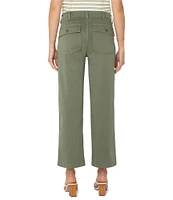 Liverpool Los Angeles Twill Wide Leg Cropped Cargo Pants