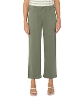 Liverpool Los Angeles Twill Wide Leg Cropped Cargo Pants