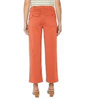 Liverpool Los Angeles Twill Wide Leg Cropped Cargo Pants