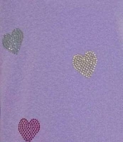 Lola + The Boys Little/Big Girls 2-12 Crystal Hearts Long Sleeve Sweatshirt & Flare Leg Pants Set
