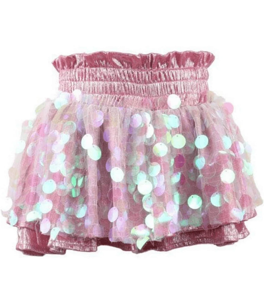 Lola + The Boys Little/Big Girls 2-12 Paillette Sequin Metallic Skort