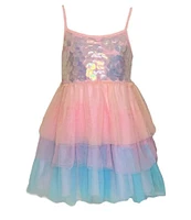 Lola + The Boys Little/Big Girls 2-12 Paillette Sequin Ombre Tutu Dress