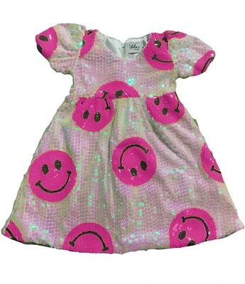 Lola + The Boys Little/Big Girls 2-12 Pinkie Happy Emoji Dress
