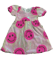 Lola + The Boys Little/Big Girls 2-12 Pinkie Happy Emoji Dress