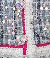 Lola + The Boys Little/Big Girls Sequin Boucle Long Sleeve Jacket, Tank Top, & Matching Shorts 3-Piece Set