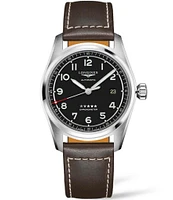 Longines Men's Spirit Collection Automatic Brown Leather Strap Watch