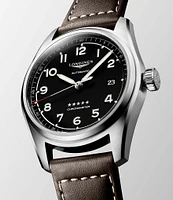 Longines Men's Spirit Collection Automatic Brown Leather Strap Watch