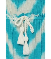 Lucky Brand Albuferia Tie Dye Gauze Scoop Neck Dress Swim Cover-Up