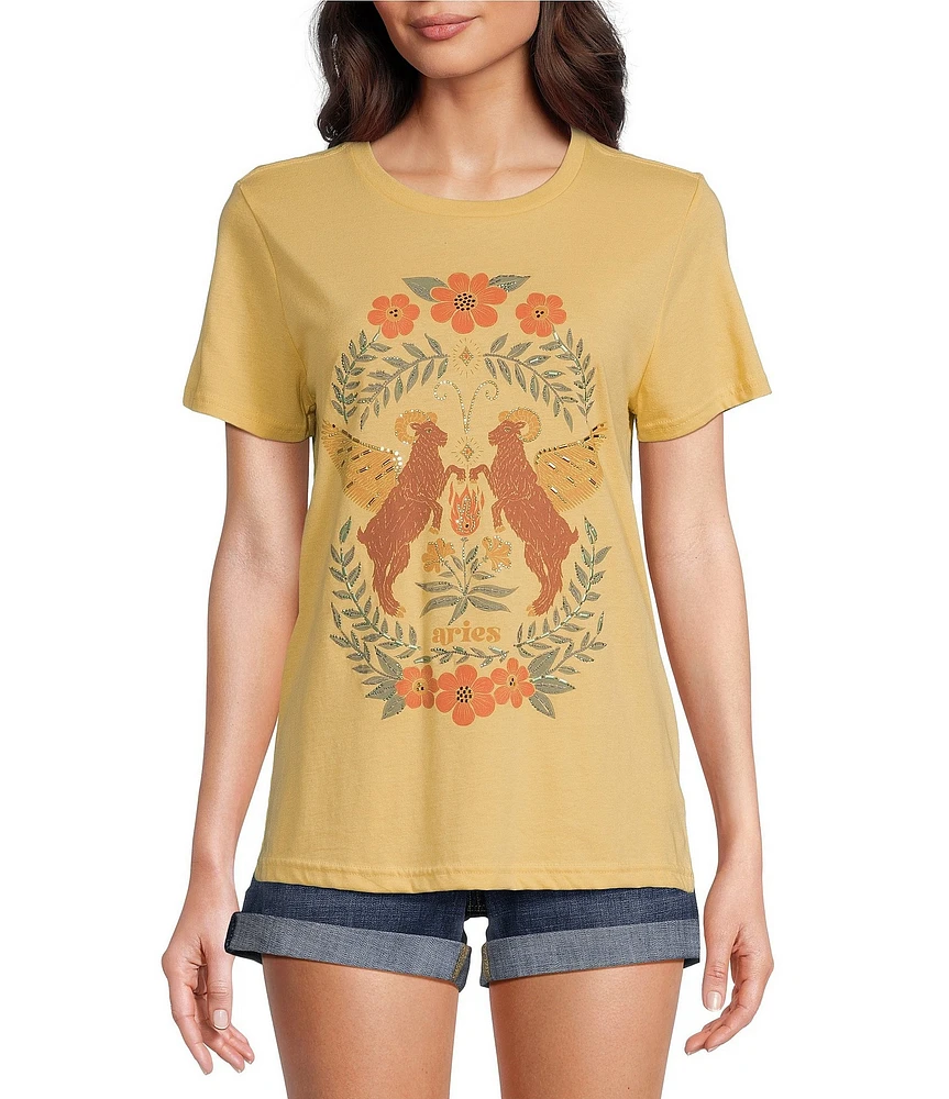 Lucky Brand Aries Short Sleeve Graphic Tee Shirt