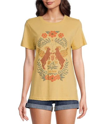 Lucky Brand Aries Short Sleeve Graphic Tee Shirt