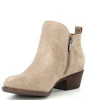 Lucky Brand Basel Suede Block Heel Booties