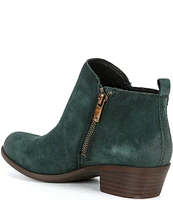 Lucky Brand Basel Suede Block Heel Booties