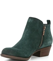 Lucky Brand Basel Suede Block Heel Booties