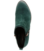 Lucky Brand Basel Suede Block Heel Booties