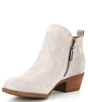 Lucky Brand Basel Suede Block Heel Booties